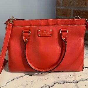 Kate Spade Red Satchel with Gold Hardware